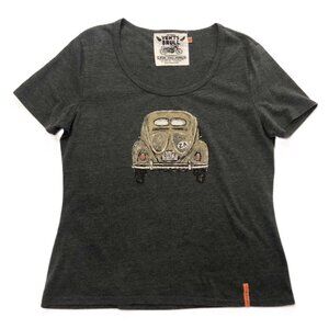 Vents Brull Classic Car T-shirt Graphic Tee Gray Round Neck Pullover Size XL